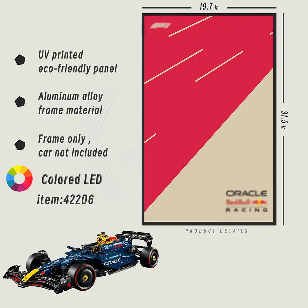Lego Wall Mount Frame for Oracle Red Bull Racing RB20 F1 Car 42206 - dia-dia-dia