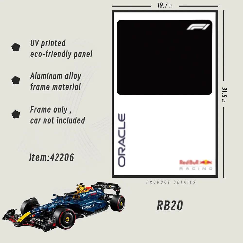 Lego Wall Mount Frame for Oracle Red Bull Racing RB20 F1 Car 42206 - dia-dia-dia