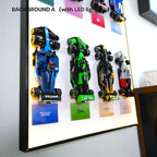 Wall Display Frame for LEGO® 12 x F1 Speed Champions F1 Cars vertical