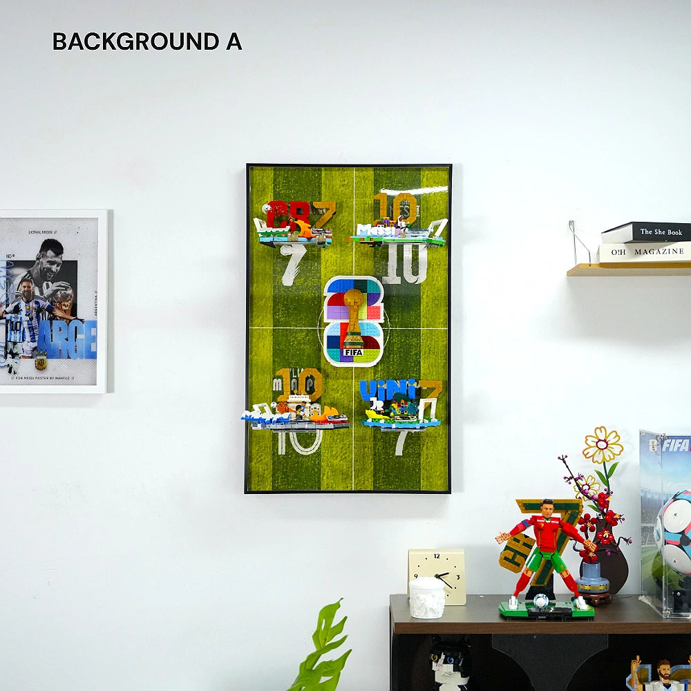 Wall Display Frame for LEGO® Editions FIFA World Cup & Soccer Highlights 4 sets (43013&43027&43012&43011&43032)