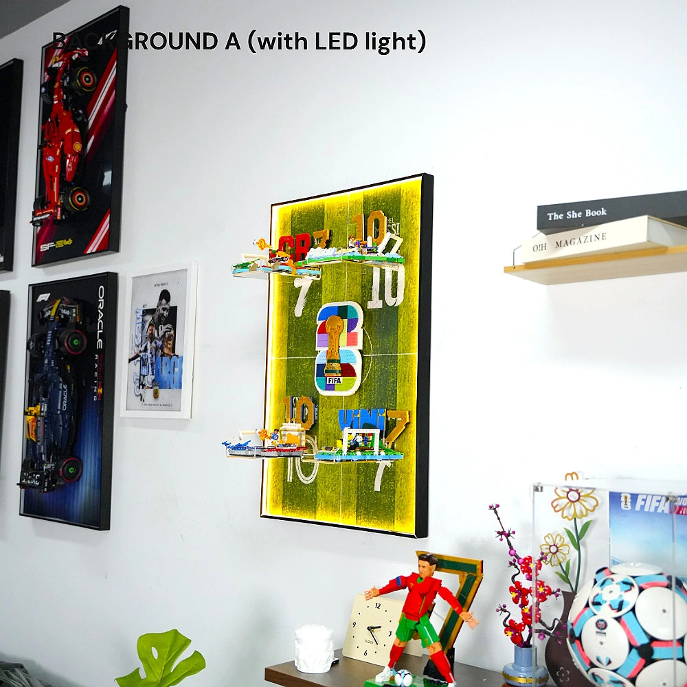 Wall Display Frame for LEGO® Editions FIFA World Cup & Soccer Highlights 4 sets (43013&43027&43012&43011&43032)