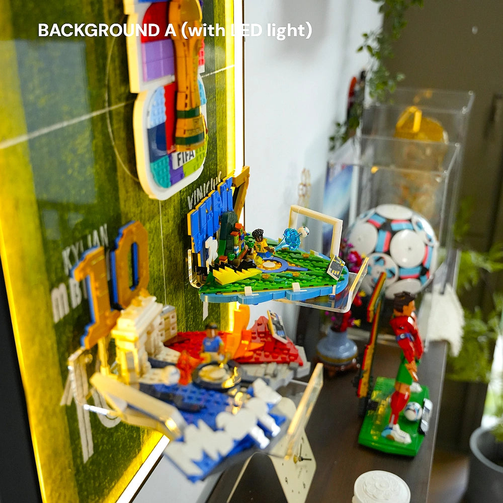 Wall Display Frame for LEGO® Editions FIFA World Cup & Soccer Highlights 4 sets (43013&43027&43012&43011&43032)