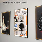 Vertical Wall Display Frame for LEGO® Star Wars™ Helmets (75327＆75328＆75349＆75304)