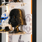 Vertical Wall Display Frame for LEGO® Star Wars™ Helmets (75327＆75328＆75349＆75304)