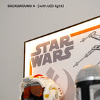 Vertical Wall Display Frame for LEGO® Star Wars™ Helmets (75327＆75328＆75349＆75304)