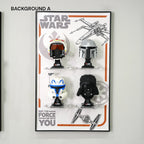 Vertical Wall Display Frame for LEGO® Star Wars™ Helmets (75327＆75328＆75349＆75304)