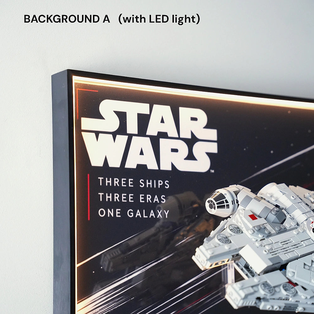Wall Display Frame for LEGO® Star Wars™ Millennium Falcon™ ＆ Tantive IV™ ＆ Invisible Hand™ (75375＆75376＆75377)