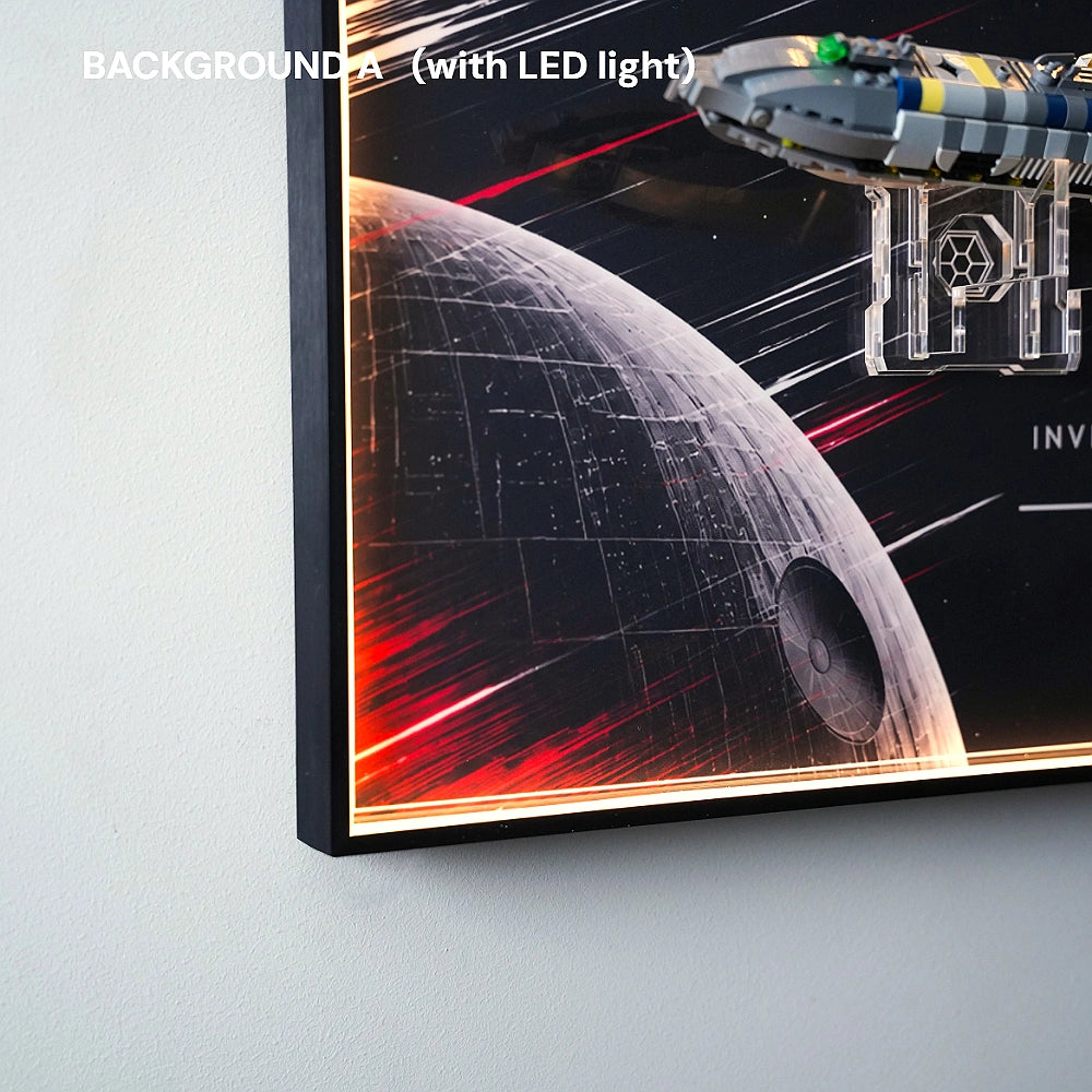 Wall Display Frame for LEGO® Star Wars™ Millennium Falcon™ ＆ Tantive IV™ ＆ Invisible Hand™ (75375＆75376＆75377)