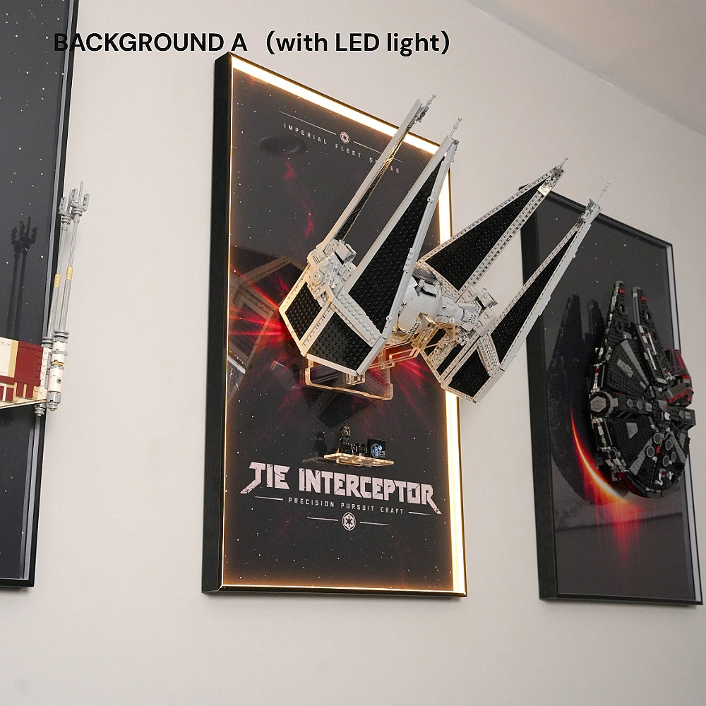 Wall Display Frame for LEGO® Star Wars™ TIE Interceptor™ (75382)
