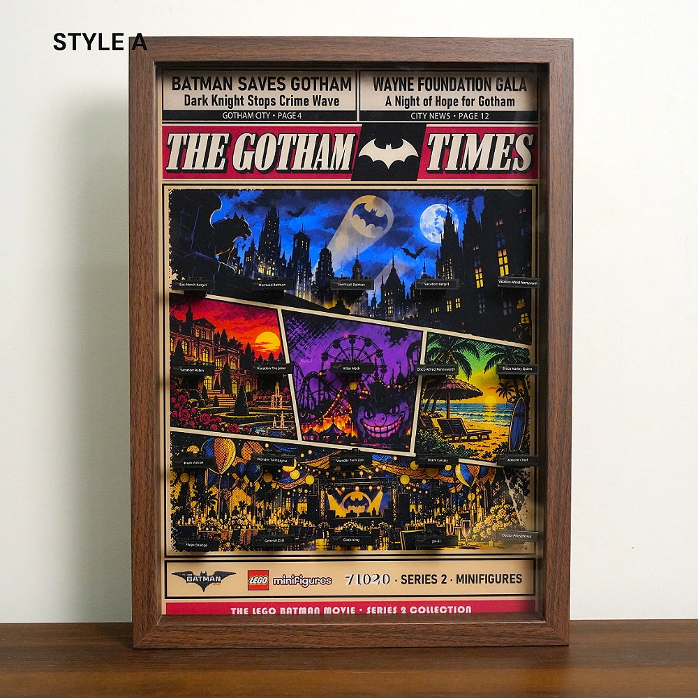 Wall Mountable Display Case for LEGO® Minifigures BATMAN MOVIE Series 2 (71020)