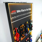 Wall Display Frame for LEGO® 12 x F1 Speed Champions F1 Cars vertical B
