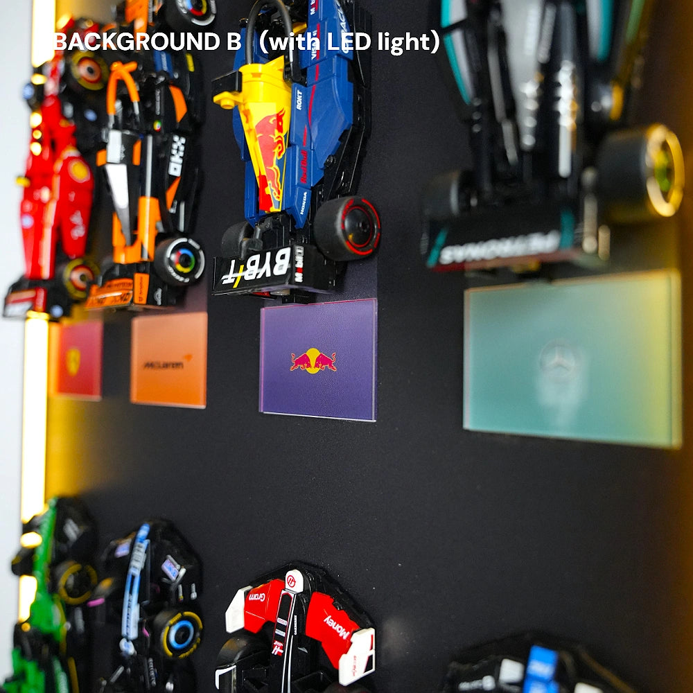 Wall Display Frame for LEGO® 12 x F1 Speed Champions F1 Cars vertical