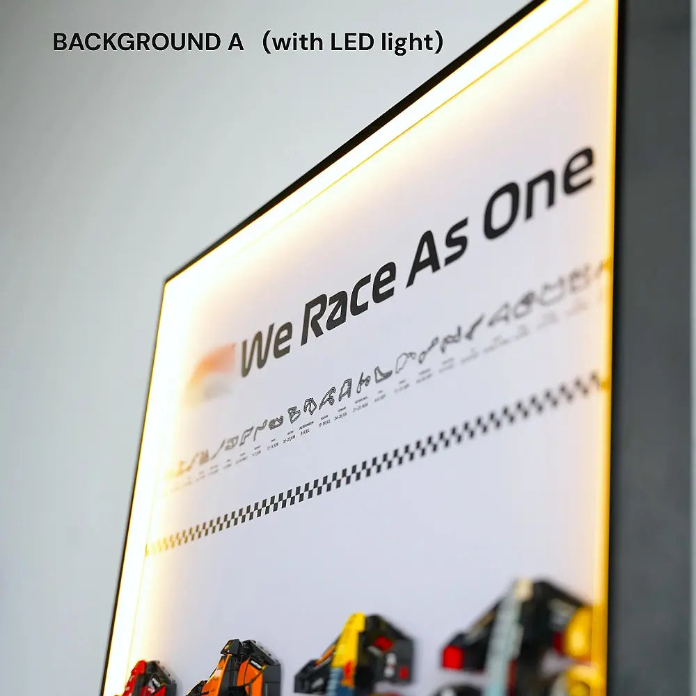 Wall Display Frame for LEGO® 12 x F1 Speed Champions F1 Cars vertical W