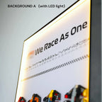 Wall Display Frame for LEGO® 12 x F1 Speed Champions F1 Cars vertical W