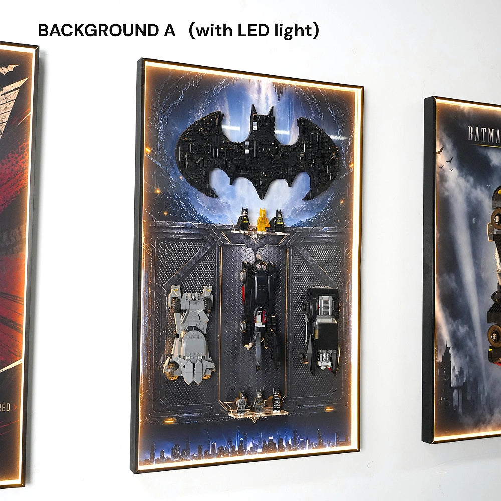 Wall Display Frame for LEGO® Batman Logo & Cars (76330)&(76332)&(76333)&(76331)
