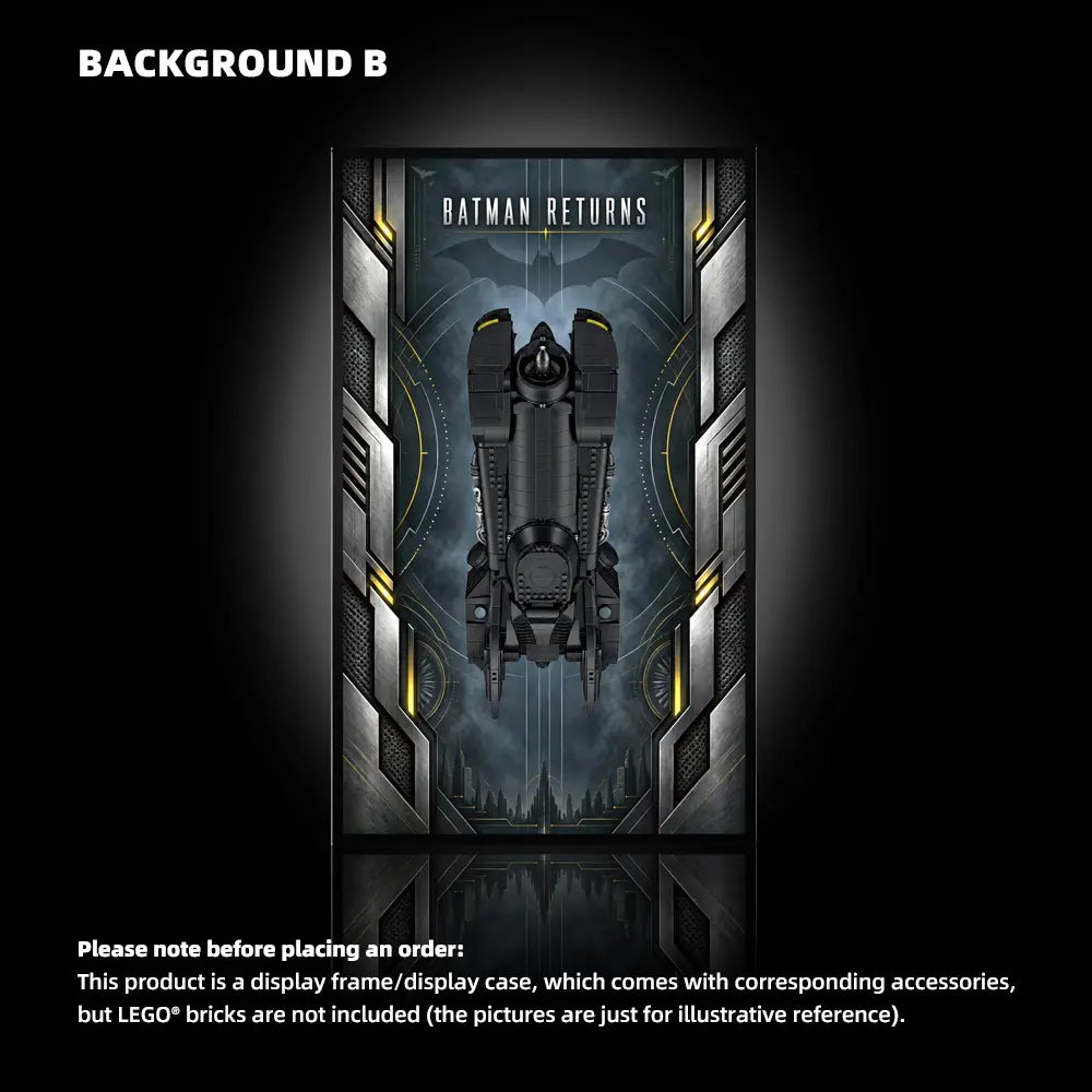 Wall Display Frame for LEGO® Batman Returns™ Batmobile™ (76355)B