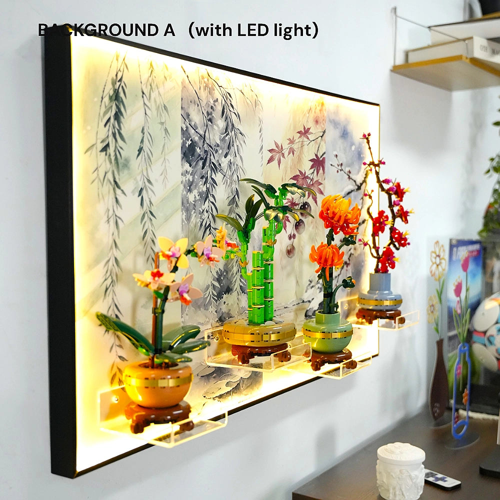 Wall Display Frame for LEGO® Botanicals Four Gentlemen (10369,10343,10344,10368)