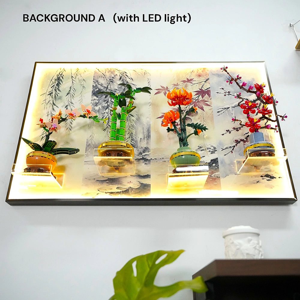 Wall Display Frame for LEGO® Botanicals Four Gentlemen (10369,10343,10344,10368)