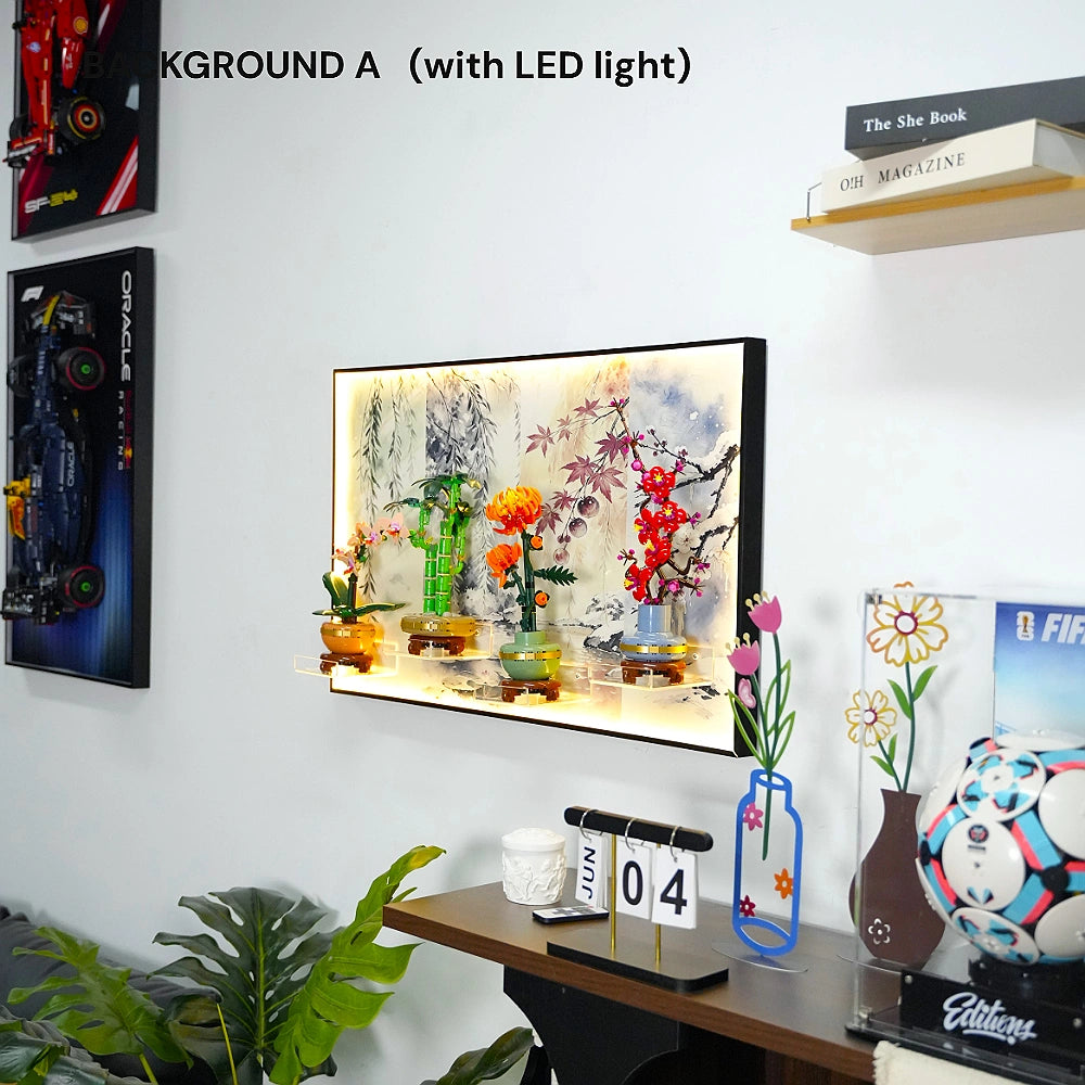 Wall Display Frame for LEGO® Botanicals Four Gentlemen (10369,10343,10344,10368)