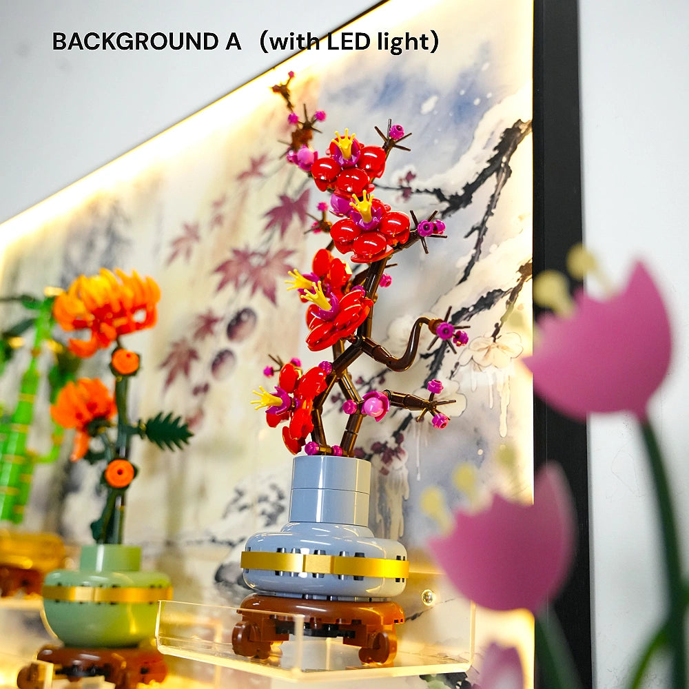 Wall Display Frame for LEGO® Botanicals Four Gentlemen (10369,10343,10344,10368)