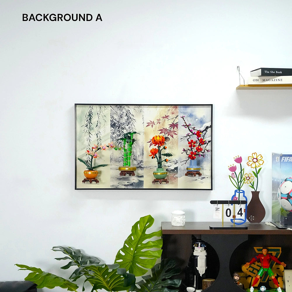 Wall Display Frame for LEGO® Botanicals Four Gentlemen (10369,10343,10344,10368)