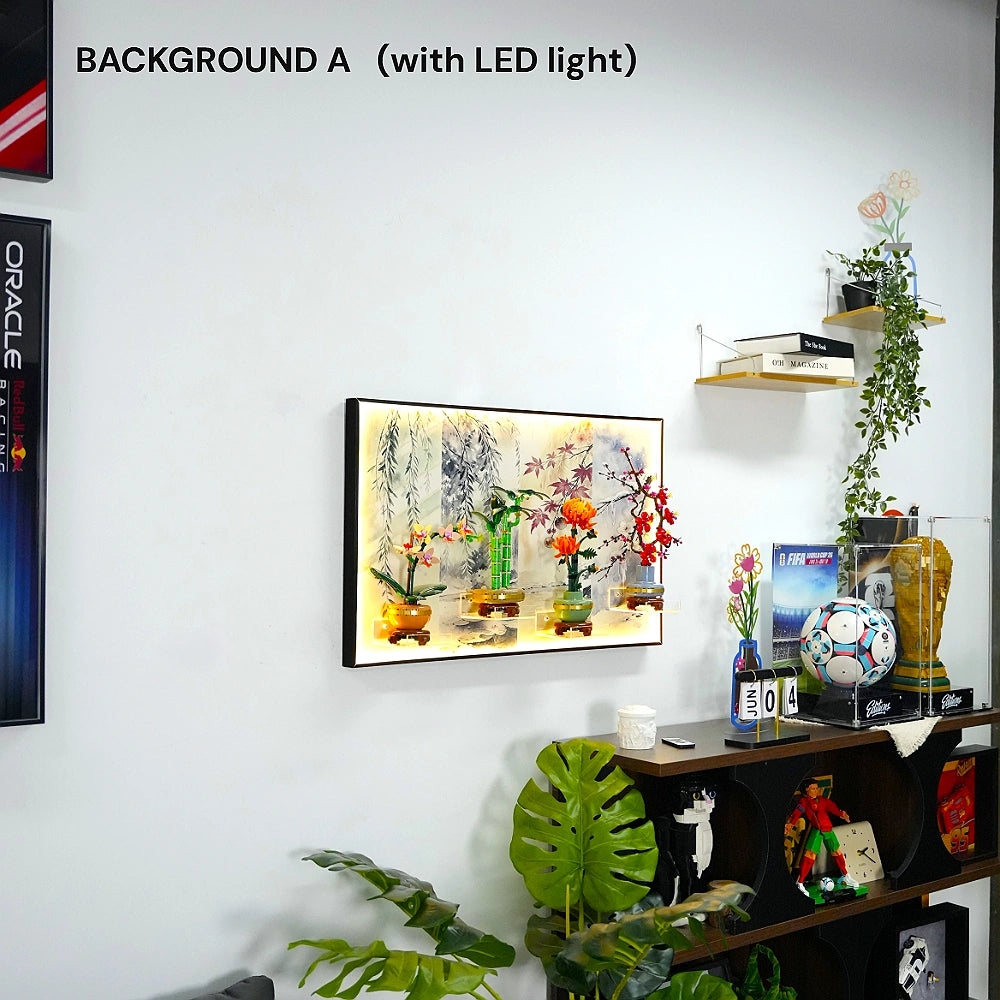 Wall Display Frame for LEGO® Botanicals Four Gentlemen (10369,10343,10344,10368)