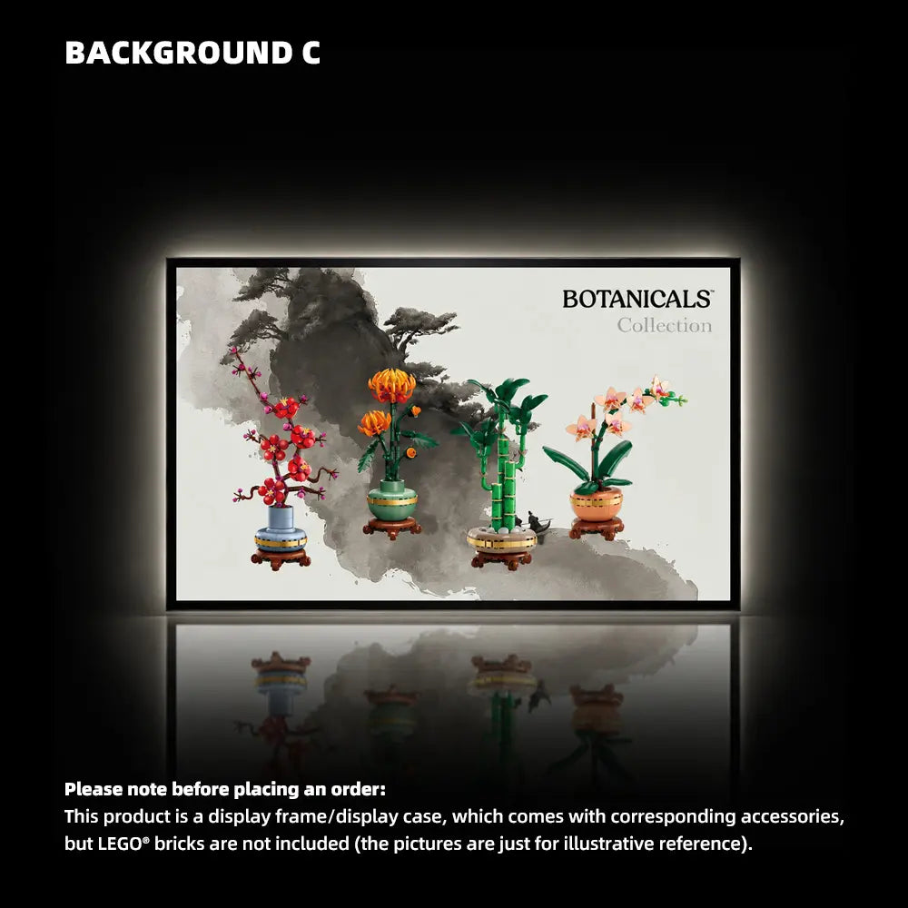 Wall Display Frame for LEGO® Botanicals Four Gentlemen (10369,10343,10344,10368)