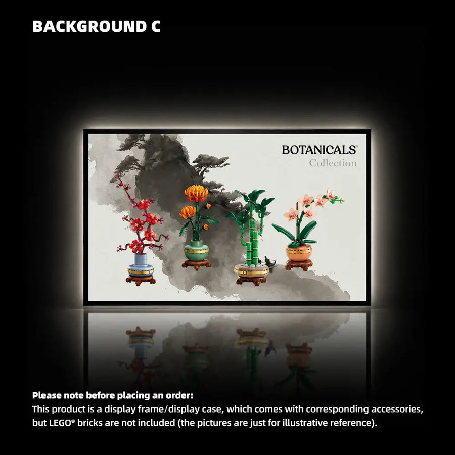 Wall Display Frame for LEGO® Botanicals Four Gentlemen (10369,10343,10344,10368)