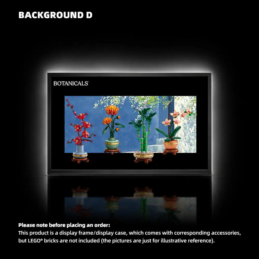 Wall Display Frame for LEGO® Botanicals Four Gentlemen (10369,10343,10344,10368)