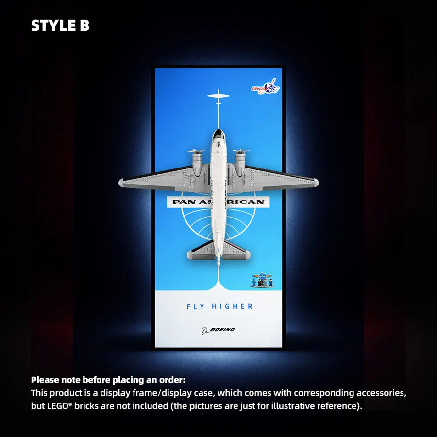 Wall Display Frame for LEGO® Douglas DC-3 PAN AM Airliner (11378)