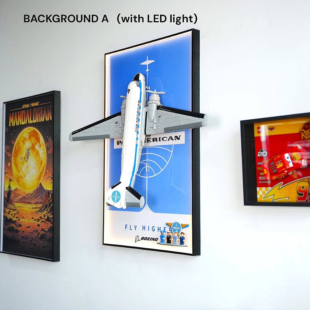 Wall Display Frame for LEGO® Douglas DC-3 PAN AM Airliner minus(11378)