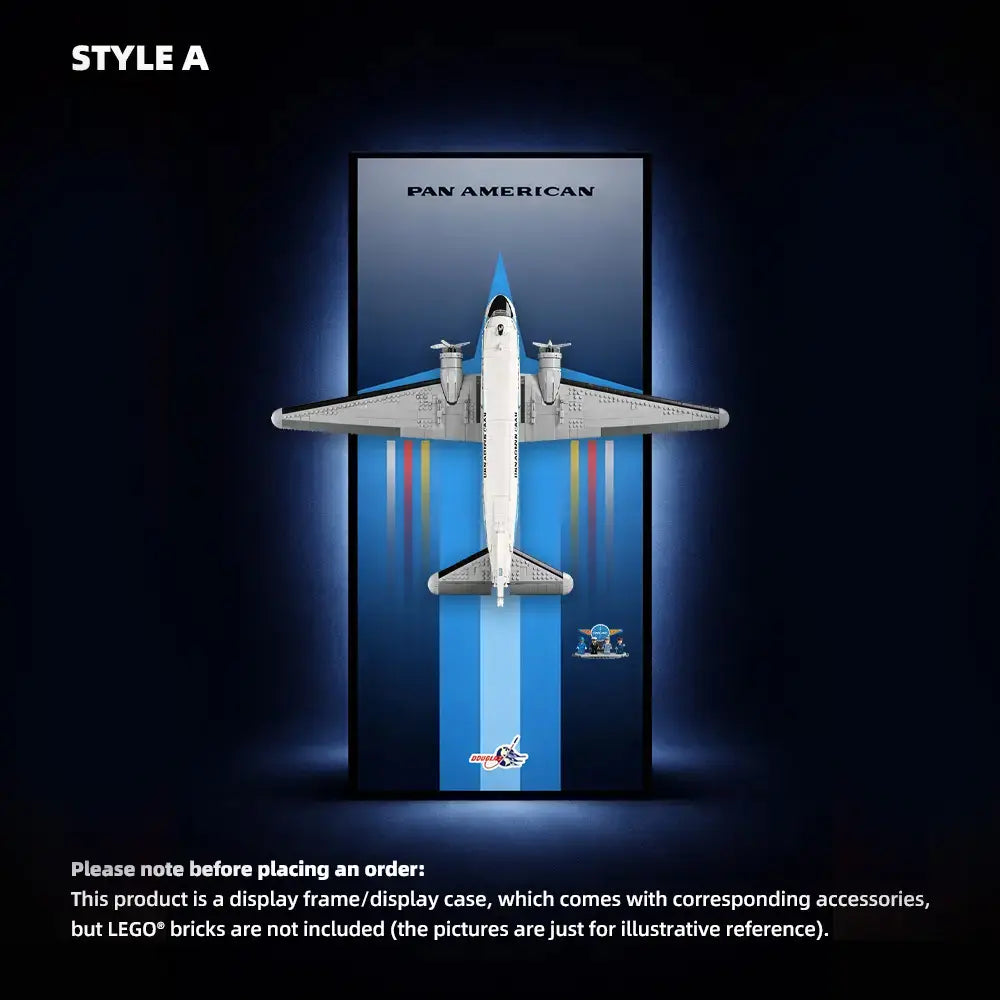 Wall Display Frame for LEGO® Douglas DC-3 PAN AM Airliner (11378)