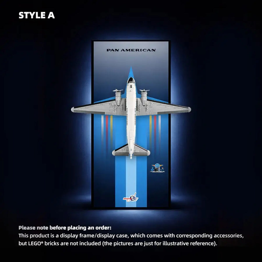Wall Display Frame for LEGO® Douglas DC-3 PAN AM Airliner (11378)