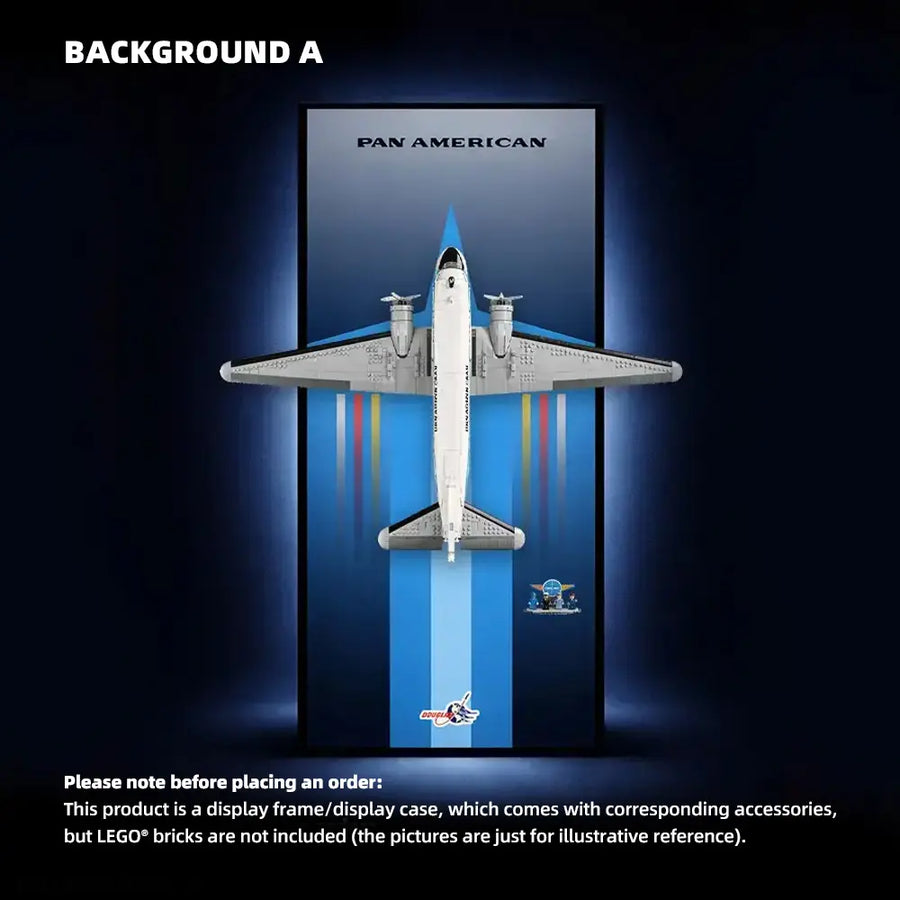 Wall Display Frame for LEGO® Douglas DC-3 PAN AM Airliner (11378)