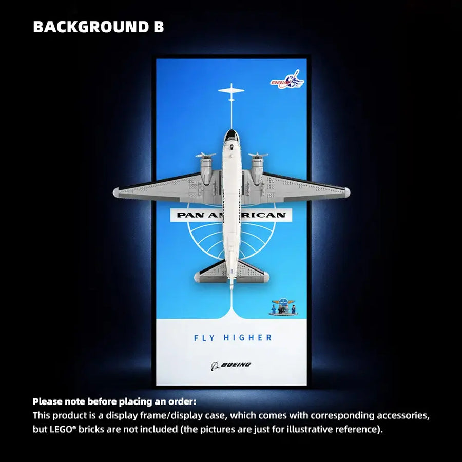 Wall Display Frame for LEGO® Douglas DC-3 PAN AM Airliner (11378)