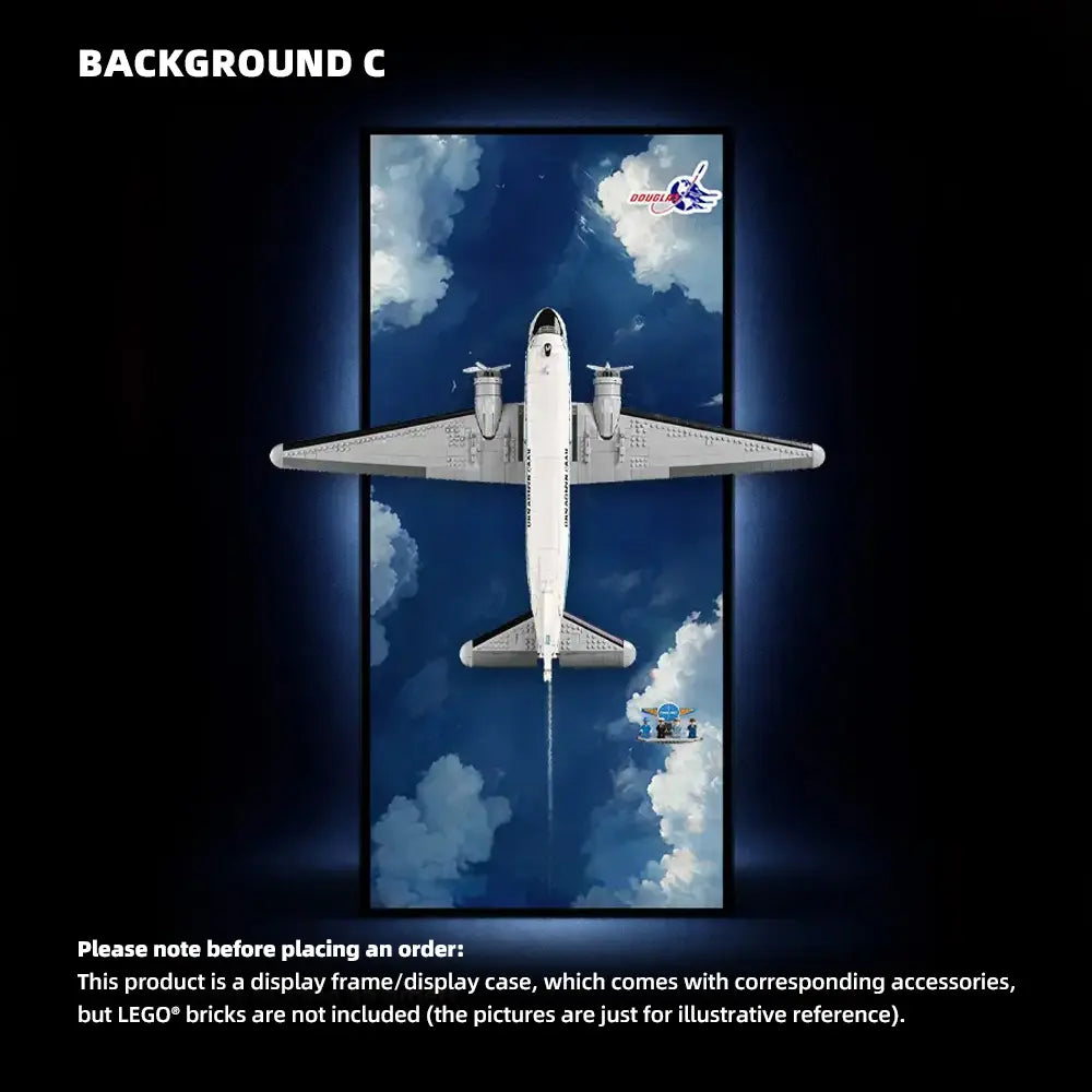 Wall Display Frame for LEGO® Douglas DC-3 PAN AM Airliner (11378)