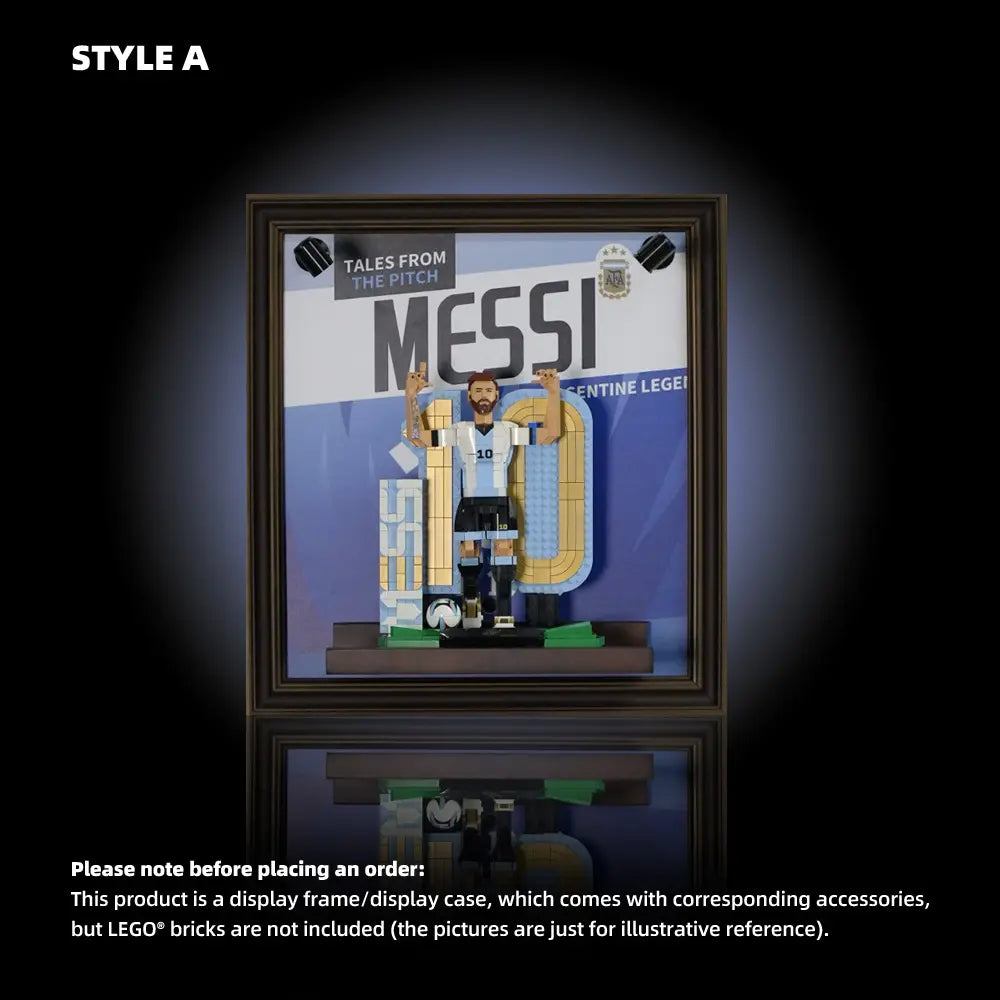 Wall Display Frame for LEGO® Editions Lionel Messi – Soccer Legend (43015)