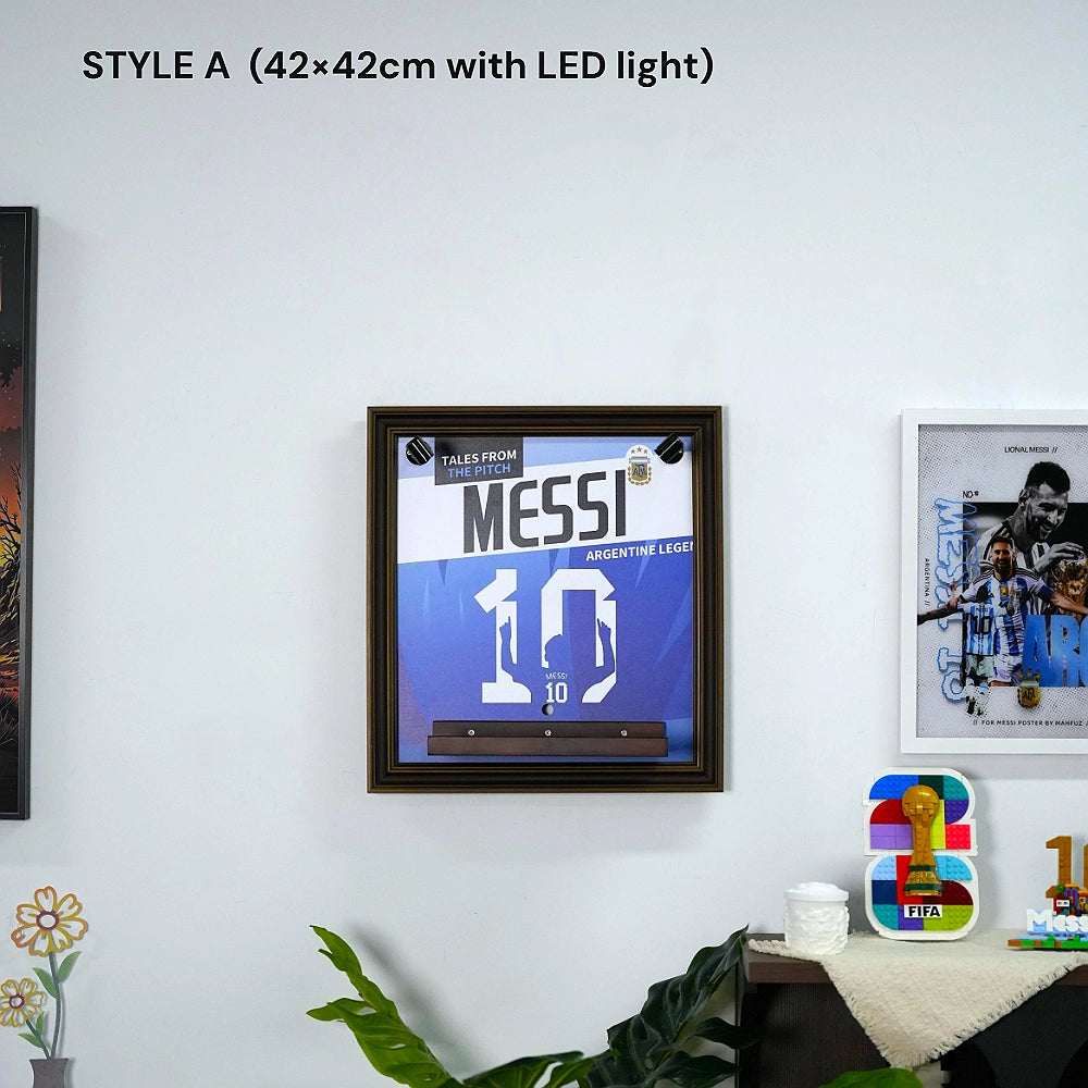 Cornice da parete per LEGO® Editions Lionel Messi - Leggenda del calcio (43015)