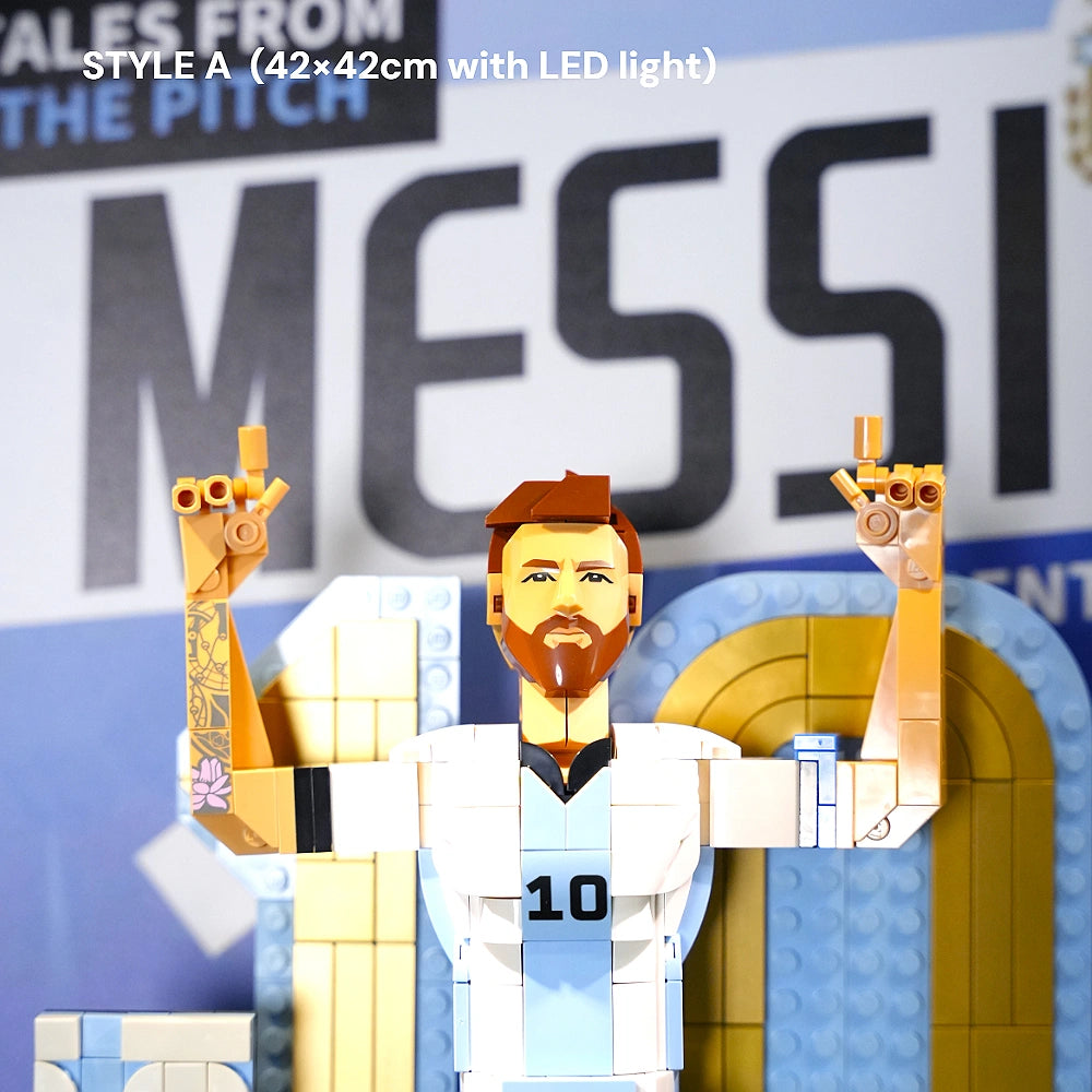 Cornice da parete per LEGO® Editions Lionel Messi - Leggenda del calcio (43015)
