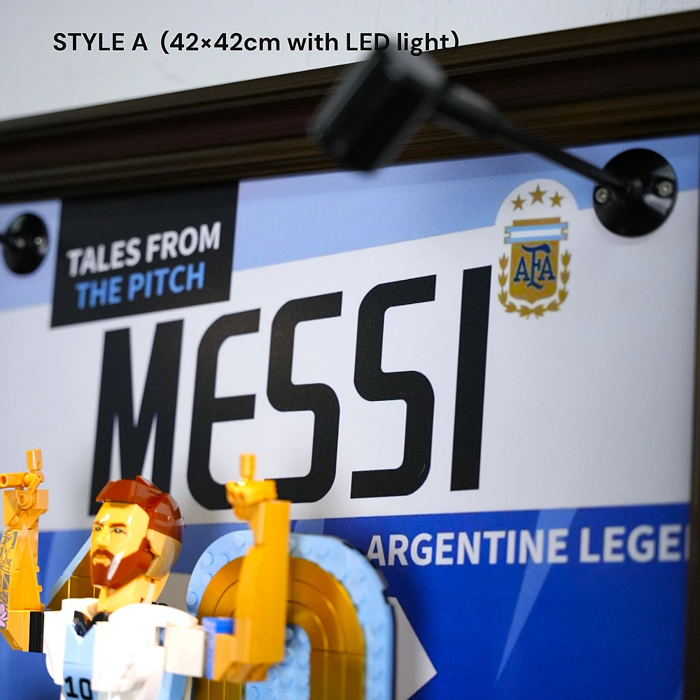 Cornice da parete per LEGO® Editions Lionel Messi - Leggenda del calcio (43015)