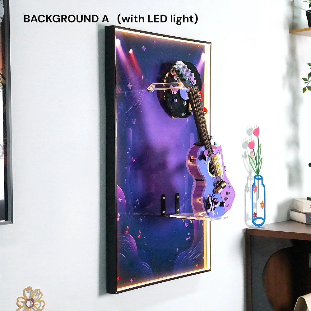 Wall Display Frame for LEGO® Editions Olivia Rodrigo's Dual Guitar & Vinyl (43031,43028)