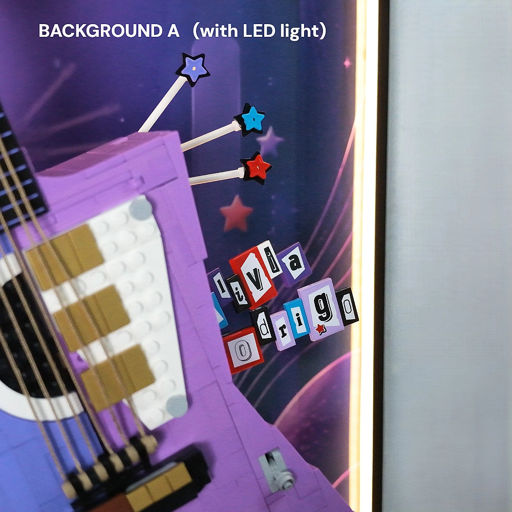 Wall Display Frame for LEGO® Editions Olivia Rodrigo's Dual Guitar & Vinyl (43031,43028)