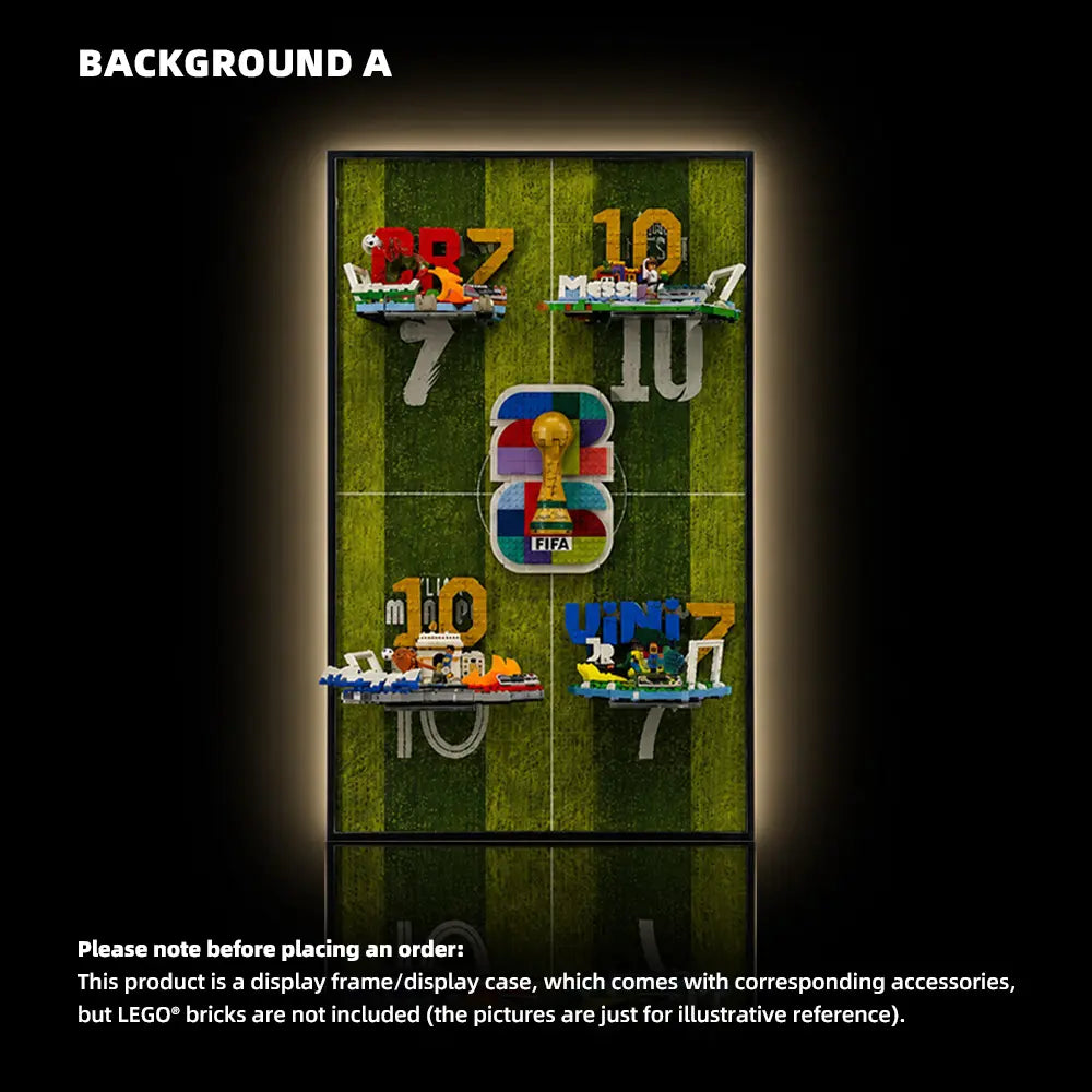 Wall Display Frame for LEGO® Editions FIFA World Cup & Soccer Highlights 4 sets (43013&43027&43012&43011&43032)