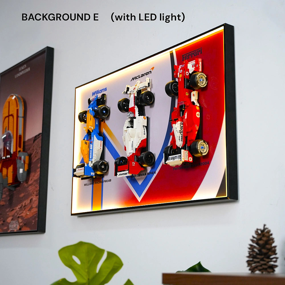 Wall Display Frame for LEGO® F1 Legends (10330, 10353, 11375)