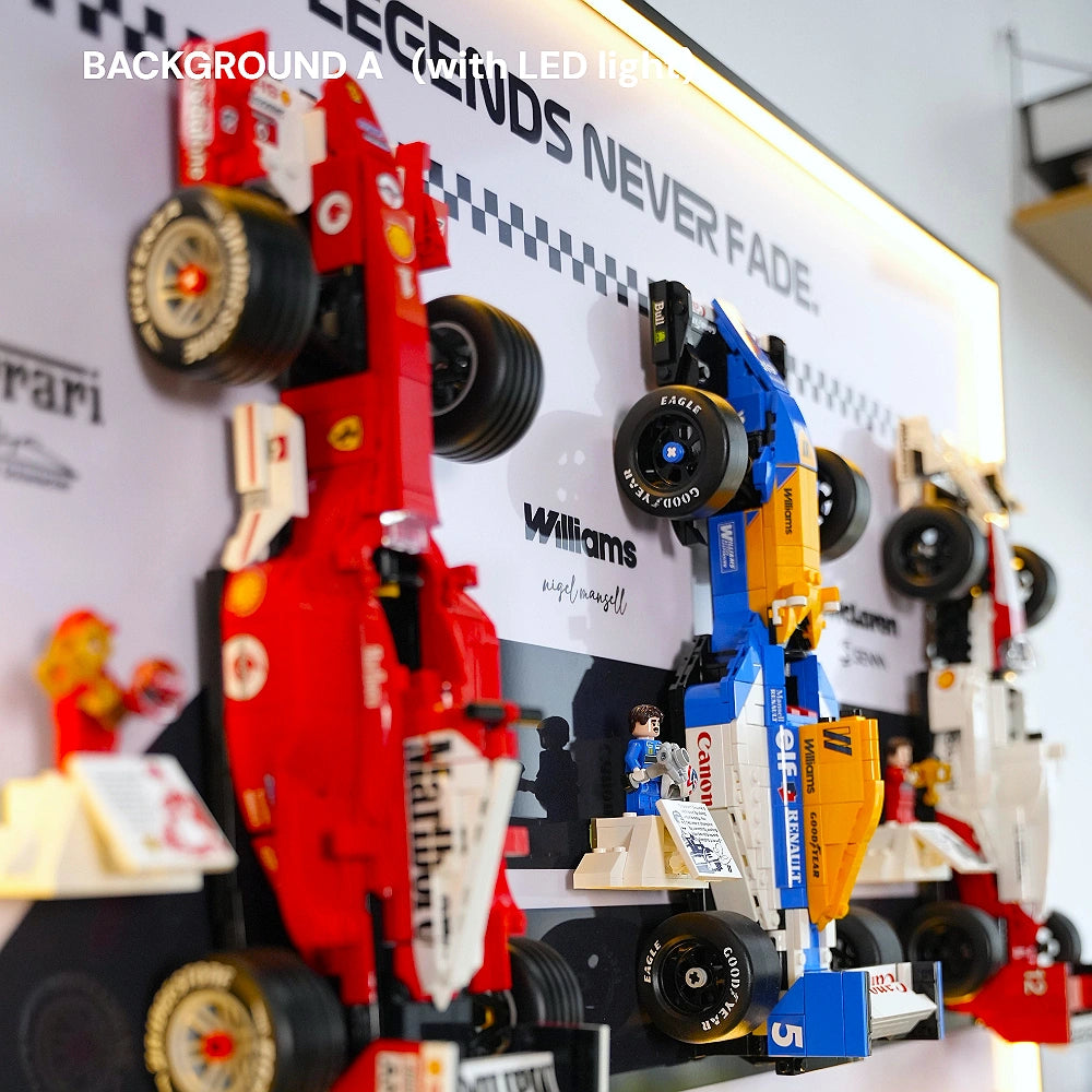 Wall Display Frame for LEGO® F1 Legends (10330, 10353, 11375)