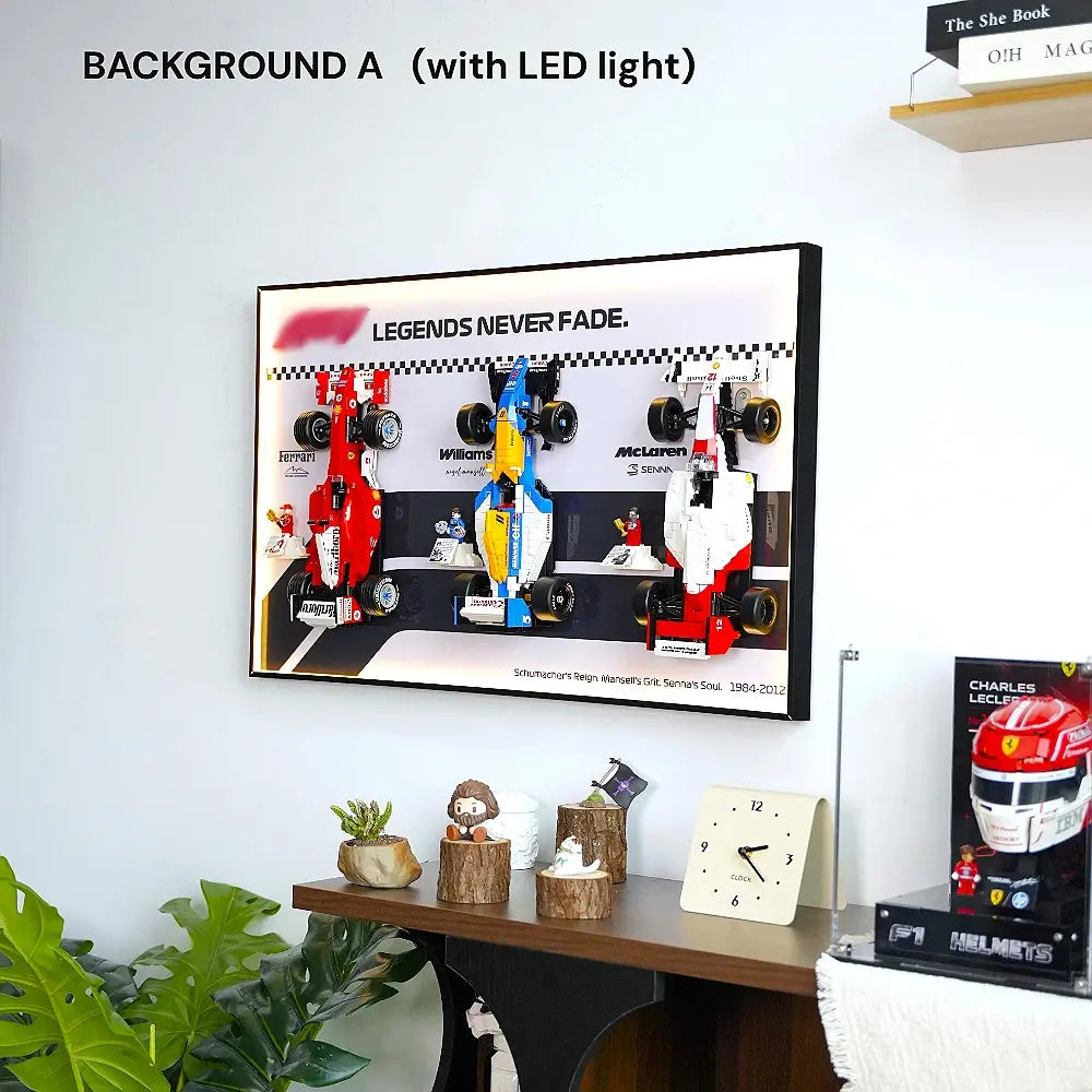 Wall Display Frame for LEGO® F1 Legends (10330, 10353, 11375)