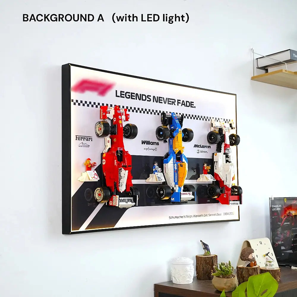 Wall Display Frame for LEGO® F1 Legends (10330, 10353, 11375)