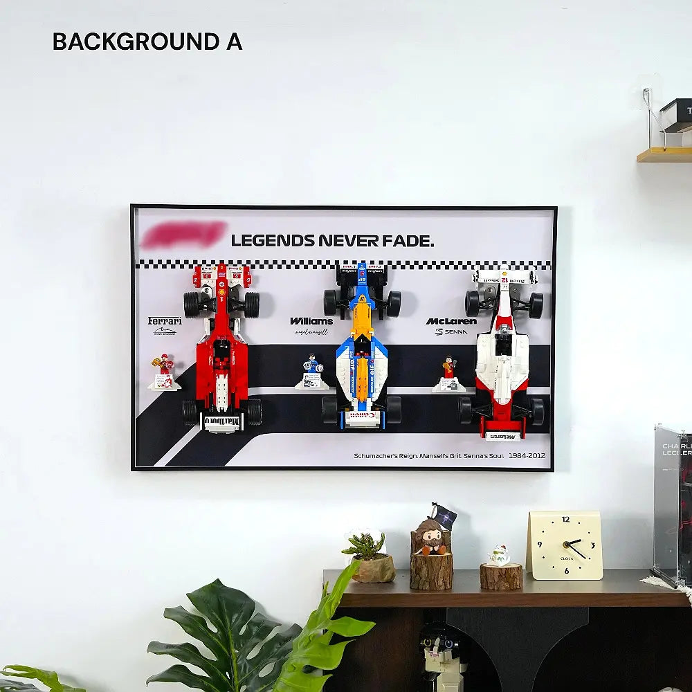 Wall Display Frame for LEGO® F1 Legends (10330, 10353, 11375)