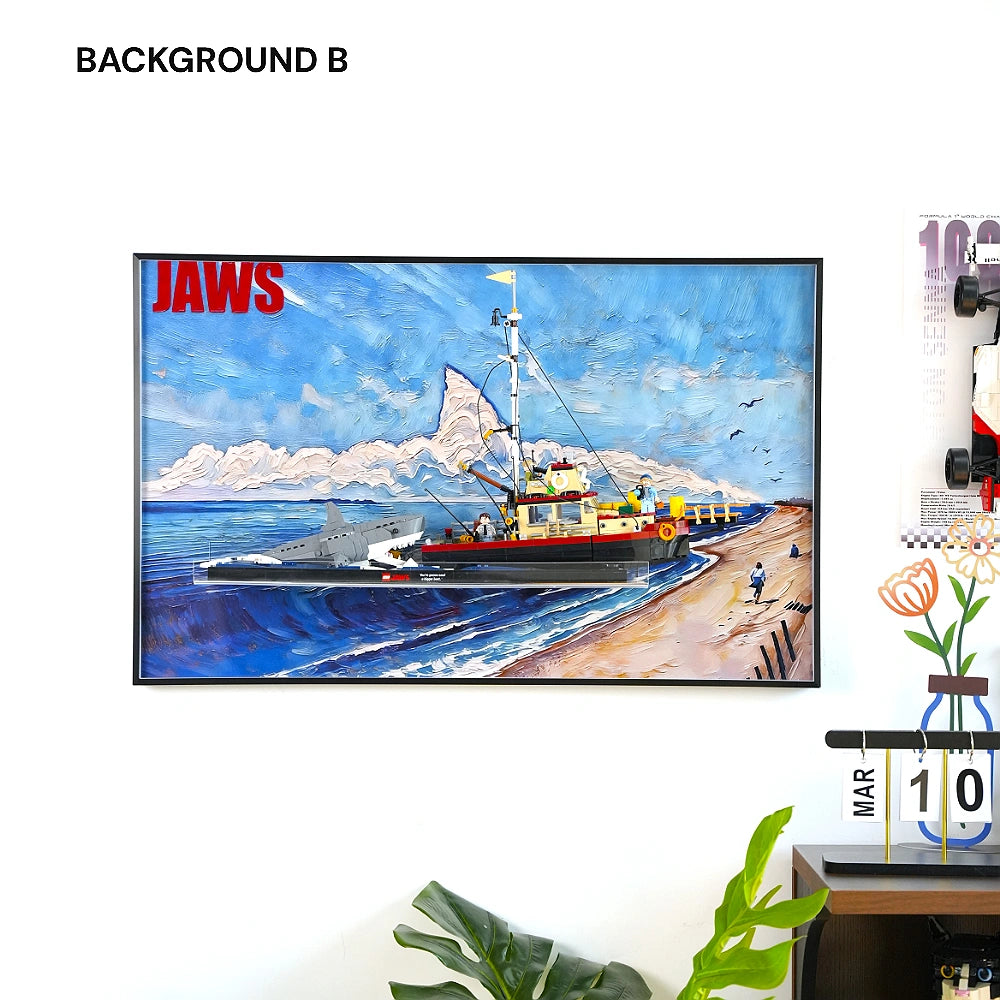 Wall Display Frame for LEGO® Ideas Jaws (21350)