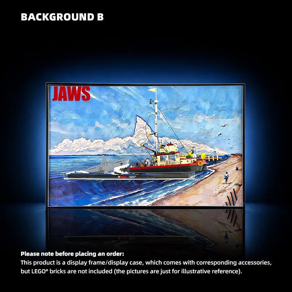 Wall Display Frame for LEGO® Ideas Jaws (21350)